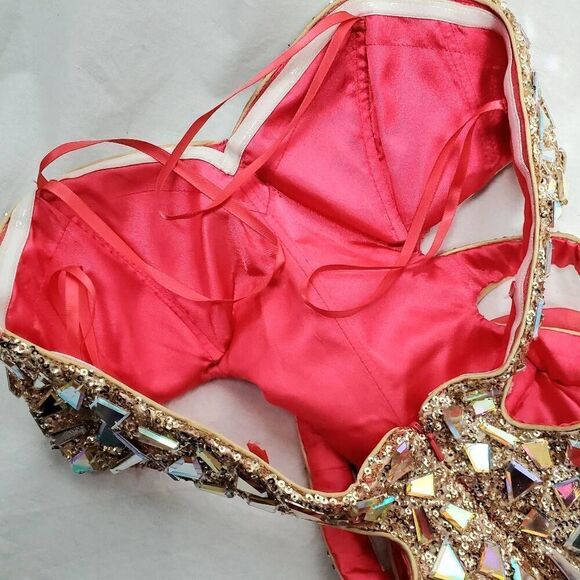 La Femme Size 2 Embellished Cut Out Dress - Picture 8 of 11